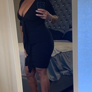 Black flirty dress